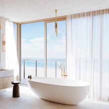 Load image into Gallery viewer, Hempstead Pendant Light in bathroom.
