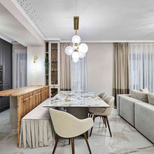 Load image into Gallery viewer, Hinsdale Linear Pendant Light in living room.
