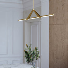 Load image into Gallery viewer, Jonas LED Linear Pendant Light in living room.
