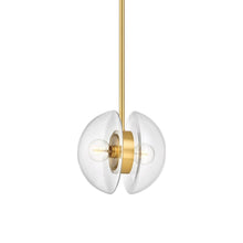 Load image into Gallery viewer, Kert Pendant Light in Aged Brass (Small).
