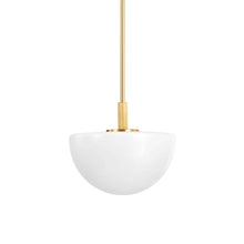 Load image into Gallery viewer, Lethbridge Pendant Light in Aged Brass (Medium).
