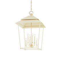 Load image into Gallery viewer, Natick Pendant Light in Aged Brass/Soft Sand (Large).
