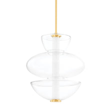 Load image into Gallery viewer, Palermo 5319 LED Pendant Light in Aged Brass.
