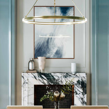 Load image into Gallery viewer, Rosendale LED Chandelier in living room.
