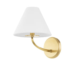 Load image into Gallery viewer, Stacey Wall Light in Aged Brass.
