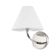 Load image into Gallery viewer, Stacey Wall Light in Polished Nickel.
