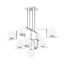 Load image into Gallery viewer, Tanner Chandelier in Polished Nickel (9-Light).
