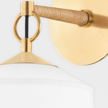 Load image into Gallery viewer, White Plains Wall Light in Detail.
