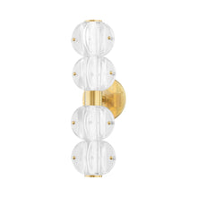 Load image into Gallery viewer, Lindley LED Bath Vanity Light in Aged Brass (4-Light).
