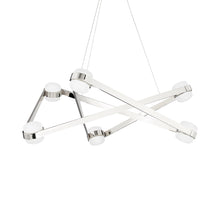 Load image into Gallery viewer, Orbit LED Chandelier in Polished Nickel (6-Light).
