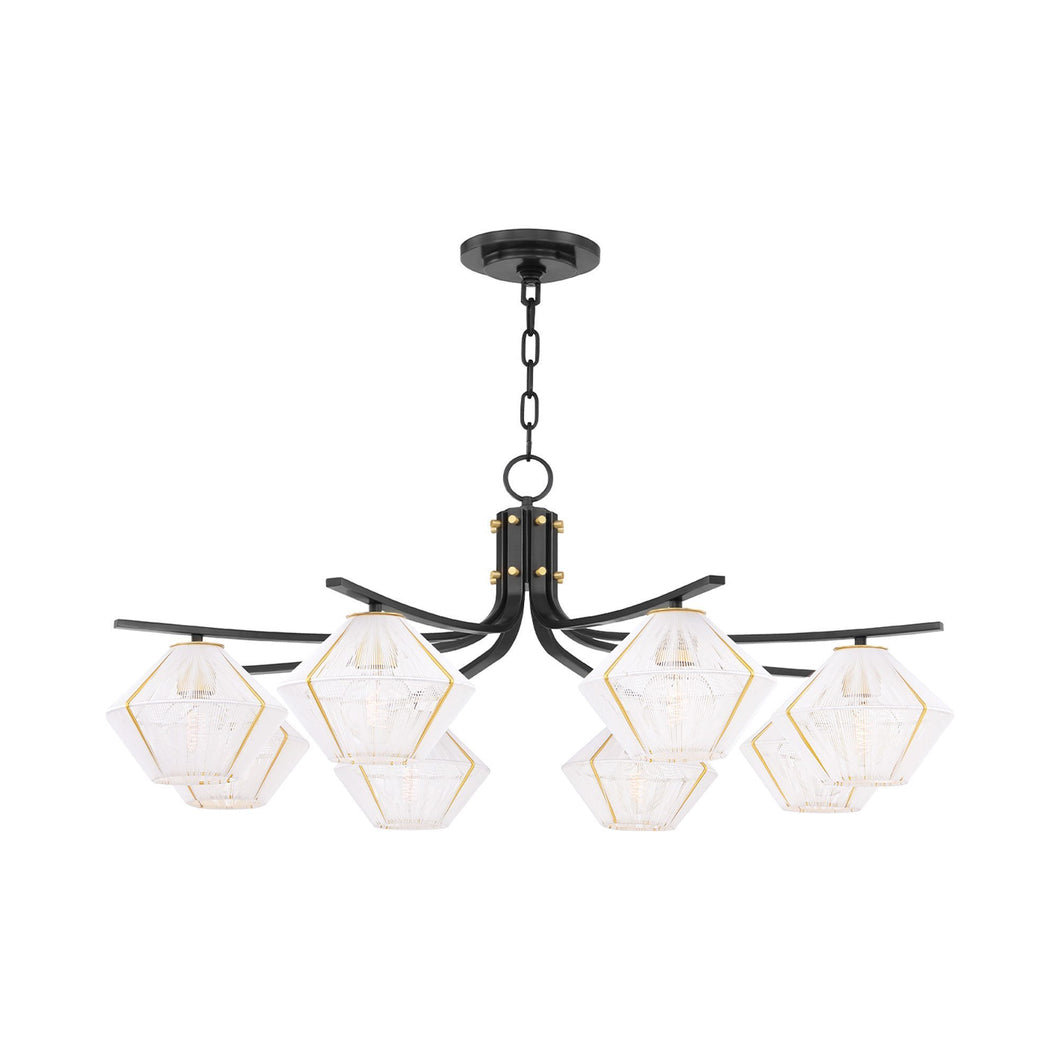 Saranac Chandelier in Aged Old Bronze (8-Light).