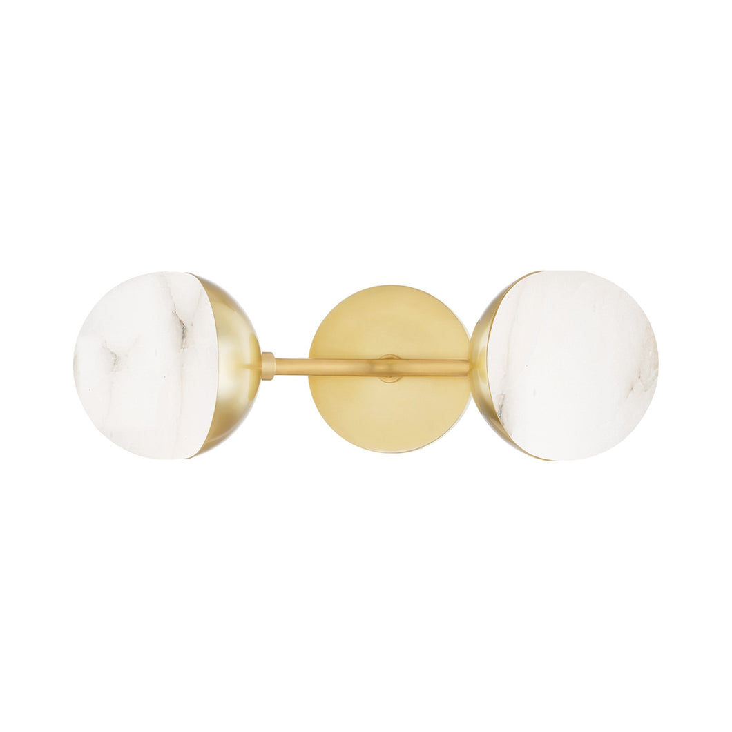 Saratoga LED Wall Light in Aged Brass (15.75-Inch).