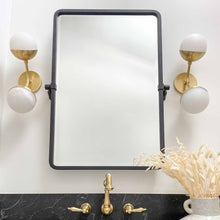 Load image into Gallery viewer, Saratoga LED Wall Light in bathroom.
