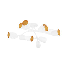 Load image into Gallery viewer, Vine Semi Flush Ceiling Light in White Plaster (12-Light).

