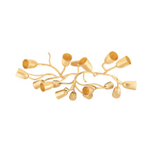 Load image into Gallery viewer, Vine Semi Flush Ceiling Light in Gold Leaf (16-Light).

