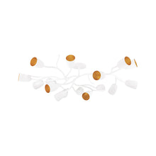 Load image into Gallery viewer, Vine Semi Flush Ceiling Light in White Plaster (16-Light).
