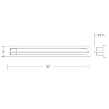 Load image into Gallery viewer, Ice LED Bath Vanity Light- line drawing.
