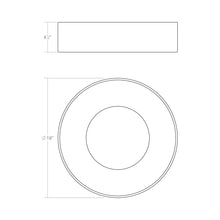 Load image into Gallery viewer, Ilios™ LED Flush Mount Ceiling Light - line drawing.
