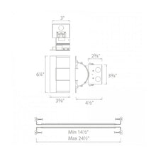 Load image into Gallery viewer, Indirect Architectural LED Channel Power Feed - line drawing.

