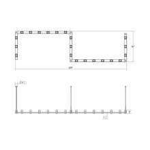 Load image into Gallery viewer, Intervals® Zig-Zag LED Suspension Light - line drawing.
