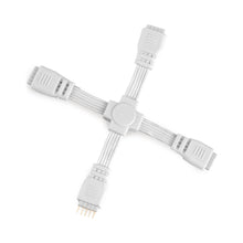 Load image into Gallery viewer, InvisiLED 24V 4 Way &quot;X&quot; Connector in White.
