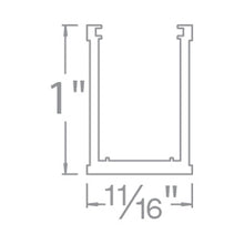 Load image into Gallery viewer, InvisiLED 5FT Surface Mounted Channel - line drawing.
