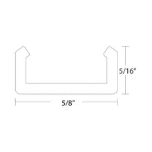 Load image into Gallery viewer, InvisiLED 5FT Surface Mounted Clear Channel - line drawing.
