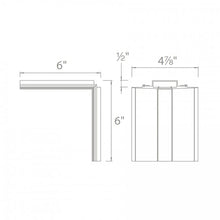 Load image into Gallery viewer, InvisiLED Outside Corner for Symmetrical Recessed Channel - line drawing.
