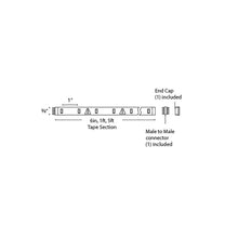 Load image into Gallery viewer, InvisiLED PRO III High Output 24V LED Tape Light - line drawing.
