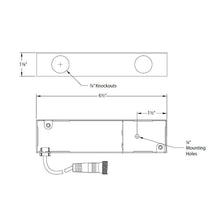 Load image into Gallery viewer, InvisiLED Pro + RGB Outdoor 96W 24V Enclosed Class 2 Electronic Transformer - line drawing.
