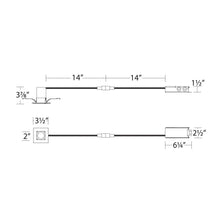 Load image into Gallery viewer, Ion 2 Inch Square LED Downlight - line drawing.
