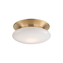 Load image into Gallery viewer, Irvington LED Flush Mount Ceiling Light Small/Satin Brass.
