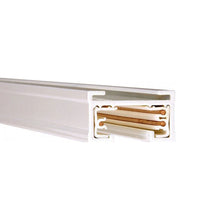 Load image into Gallery viewer, J2 Track 120V Dual Circuit Track Section in Small/White.
