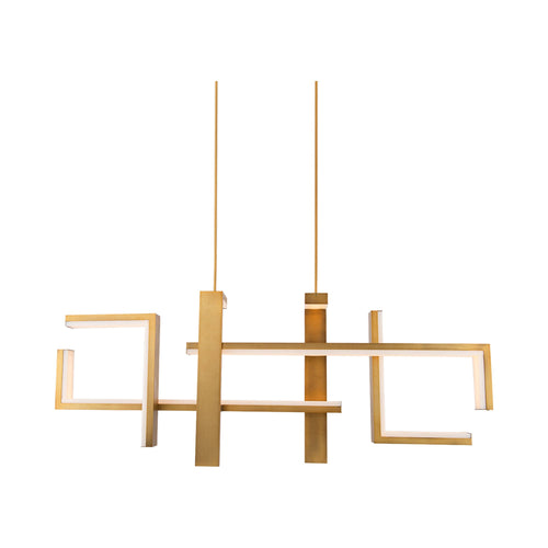 Jackal Linear LED Pendant Light in Bronze.