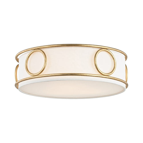 Jade Flush Mount Ceiling Light in White.