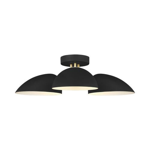 Jane Semi Flush Mount Ceiling Light in Black.