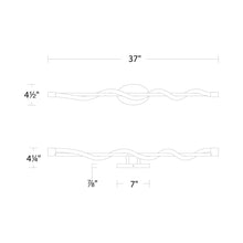 Load image into Gallery viewer, Jasmine LED Bath Vanity Light - line drawing.
