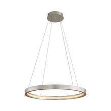 Load image into Gallery viewer, Jasmine LED Pendant Light in Silver Leaf/Round/Medium.
