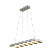 Load image into Gallery viewer, Jasmine LED Pendant Light in Silver Leaf/Rectangle.
