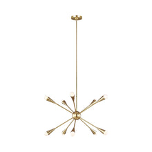 Load image into Gallery viewer, Jax Chandelier in 10-Light/Burnished Brass.
