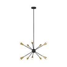 Load image into Gallery viewer, Jax Chandelier in 10-Light/Midnight Black.
