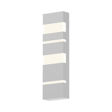 Load image into Gallery viewer, Jazz Notes Outdoor LED Wall Light in Small/Textured White.
