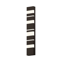 Load image into Gallery viewer, Jazz Notes Outdoor LED Wall Light in Large/Textured Bronze.
