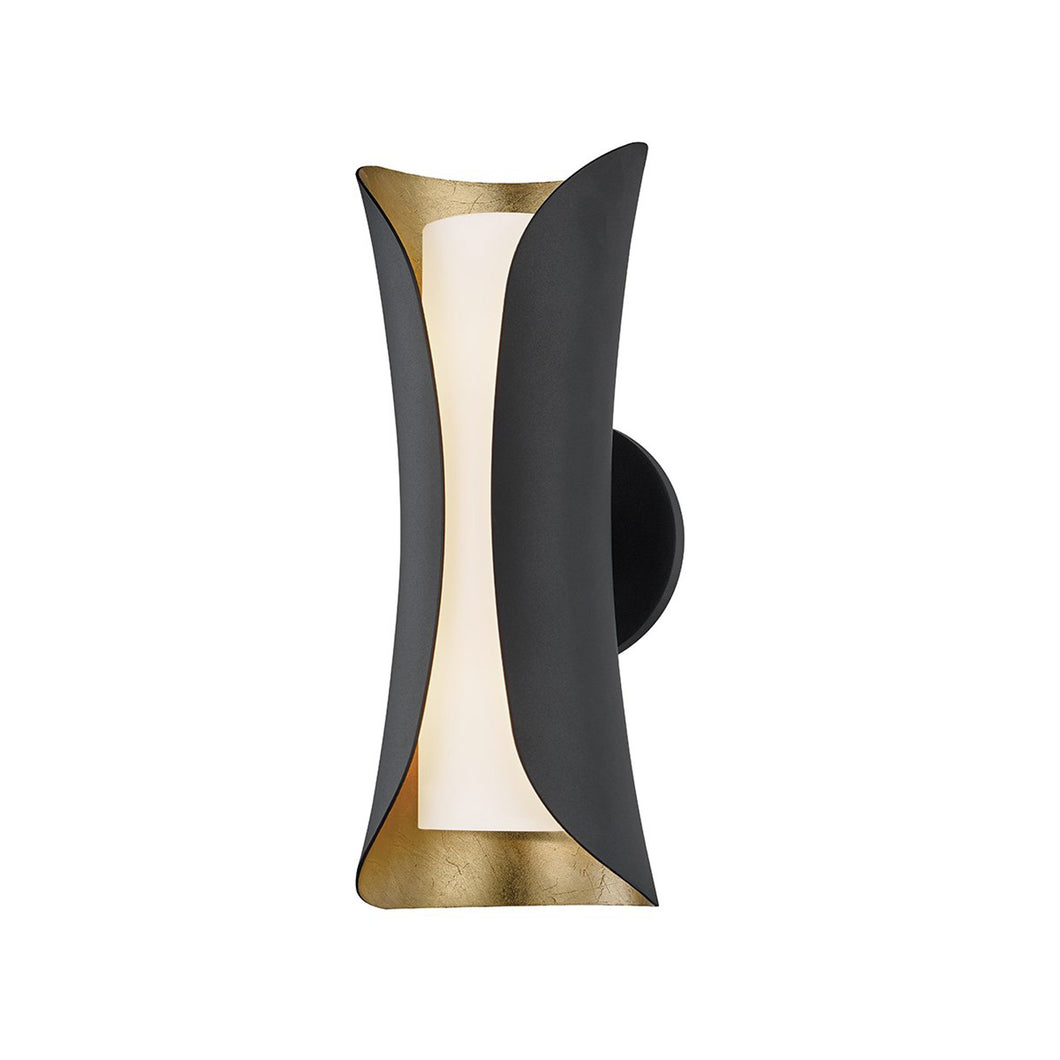Josie Wall Light in Gold Leaf / Black.