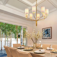 Load image into Gallery viewer, Juniper Chandelier in dining room.

