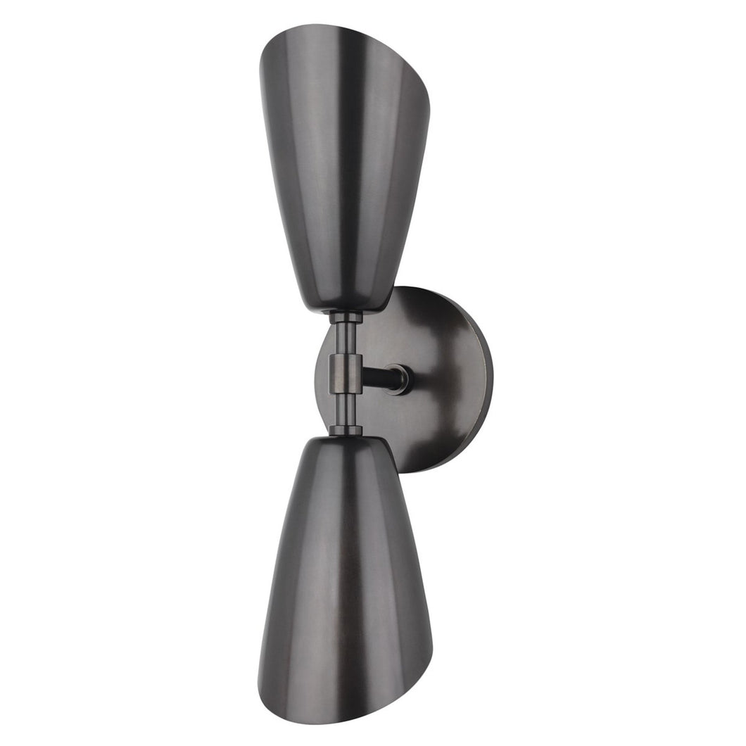 Kai 2-Light LED Wall Light in Old Bronze.