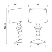 Load image into Gallery viewer, Alibabig LED Floor Lamp - line drawing.
