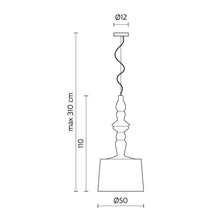 Load image into Gallery viewer, Alibabig LED Pendant Light - line drawing.
