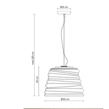 Load image into Gallery viewer, Bibendum LED Pendant Light - line drawing.
