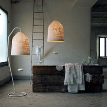 Load image into Gallery viewer, Black Out LED Floor Lamp in dining room.
